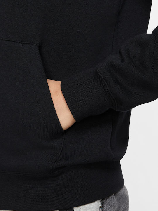 Sportswear Essentials Γυναικεία Ζακέτα Φούτερ με Κουκούλα Μαύρη