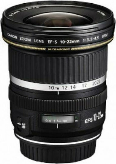 Canon Crop Camera Lens 10-22mm f/3.5-4.5 USM Wide Angle Zoom for Canon EF-S Mount Black