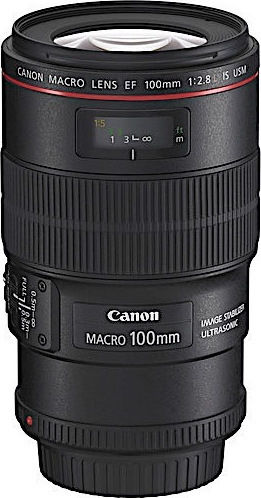 Canon Пълен кадър Фотообектив 100mm f/2.8L IS USM Телефото / Macro за Канон EF Монтаж Черен