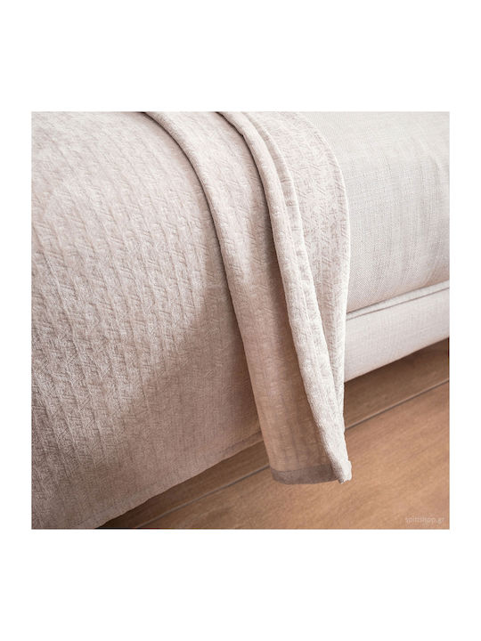 Gofis Home Valley Chenille Armchair Throw 180x180cm Silver 421/34