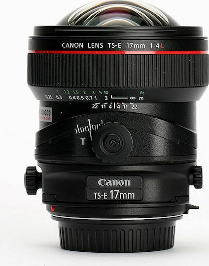 Canon Full Frame Φωτογραφικός Φακός TS-E 17mm f/4L Wide Angle / Tilt-Shift για Canon EF Mount Μαύρος