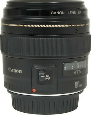 Canon Full Frame Φωτογραφικός Φακός EF 100mm f/2 USM Telephoto για Canon EF Mount Black