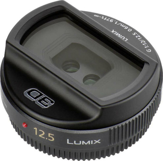 Panasonic Crop Φωτογραφικός Φακός Lumix G 12.5mm f12 3D Wide Angle για Micro Four Thirds (MFT) Mount Μαύρος