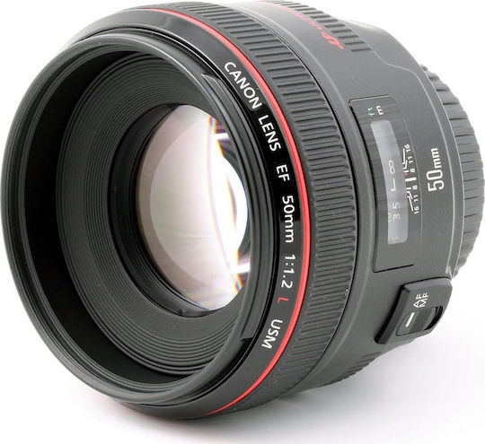Canon Full Frame Φωτογραφικός Φακός 50mm f/1.2L USM Σταθερός για Canon EF Mount Μαύρος