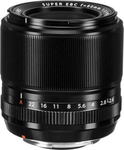 Fujifilm Crop Camera Lens Fujinon XF60mm F2.4 R Standard / Macro for Fujifilm X Mount Black