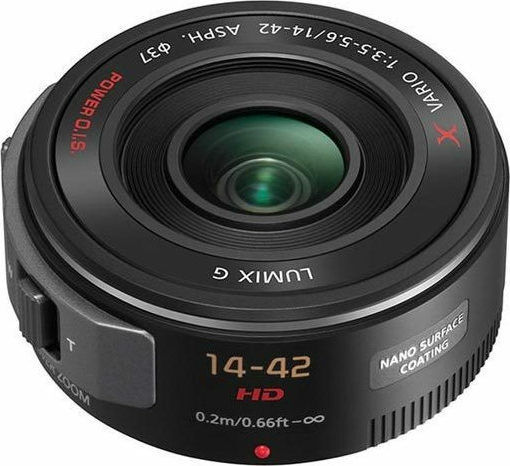 Panasonic Crop Φωτογραφικός Φακός Lumix G X Vario PZ 14-42mm f/3.5-5.6 Asph. Power OIS Wide Angle Zoom για Micro Four Thirds (MFT) Mount Μαύρος