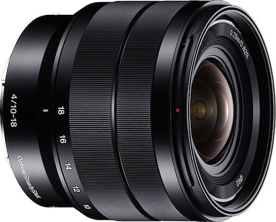 Sony Crop Φωτογραφικός Φακός 10-18mm f/4 Wide Angle Zoom για Sony E Mount Μαύρος