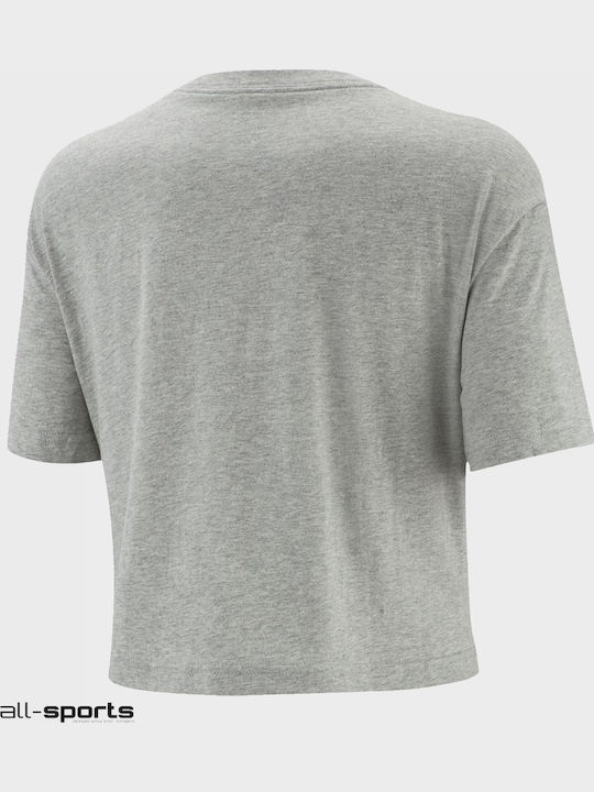 Sportswear Damen Sport Crop Top Kurzarm Gray