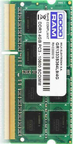GoodRAM DDR3 με Module 1x4GB και Ταχύτητα 1600 για Laptop