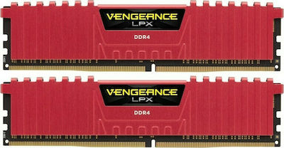 Corsair Vengeance LPX 16GB DDR4 RAM με 2 Modules (2x8GB) και Ταχύτητα 2666 για Desktop