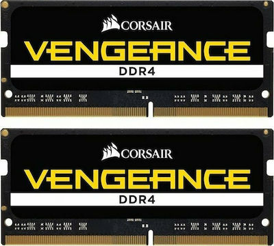 Corsair Vengeance 32GB DDR4 RAM με 2 Modules (2x16GB) και Ταχύτητα 3000 για Laptop