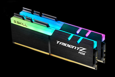 G.Skill Trident Z RGB 16GB DDR4 RAM με 2 Modules (2x8GB) και Ταχύτητα 3200 για Desktop