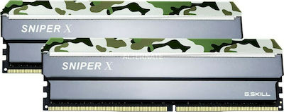 G.Skill Sniper X Classic Camo 16GB DDR4 RAM mit 2 Modulen (2x8GB) und Geschwindigkeit 3200 für Schreibtisch