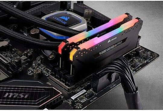 Corsair Vengeance RGB Pro 16GB DDR4 RAM cu 2 module (2x8GB) și