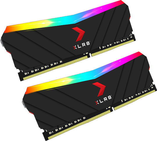 PNY XLR8 16GB DDR4 RAM cu 2 module (2x8GB) și Viteză 3200 pentru