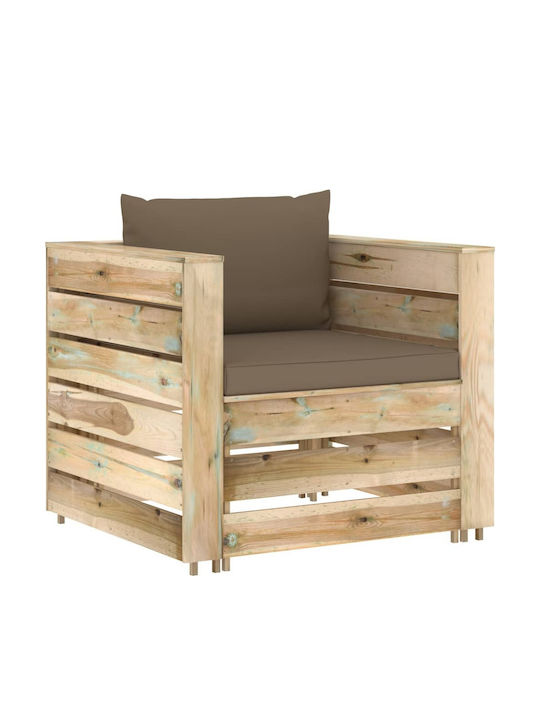 Garden & Outdoor Furniture Set for Small Spaces 2 Pieces Green with Pillows