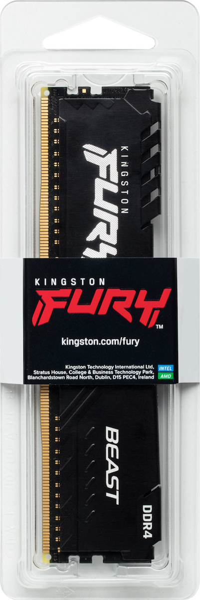 メモリー Kingston FURY BEAST DDR4 3200 Memorie Kingston FURY Beast, 16GB DDR4, 3200MHz CL16, Dual Channel