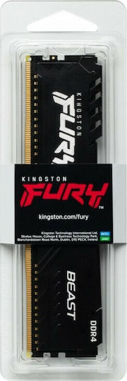Kingston Fury Beast DDR4 64GB RAM με 2x32GB Modules και Ταχύτητα 3600 για Desktop
