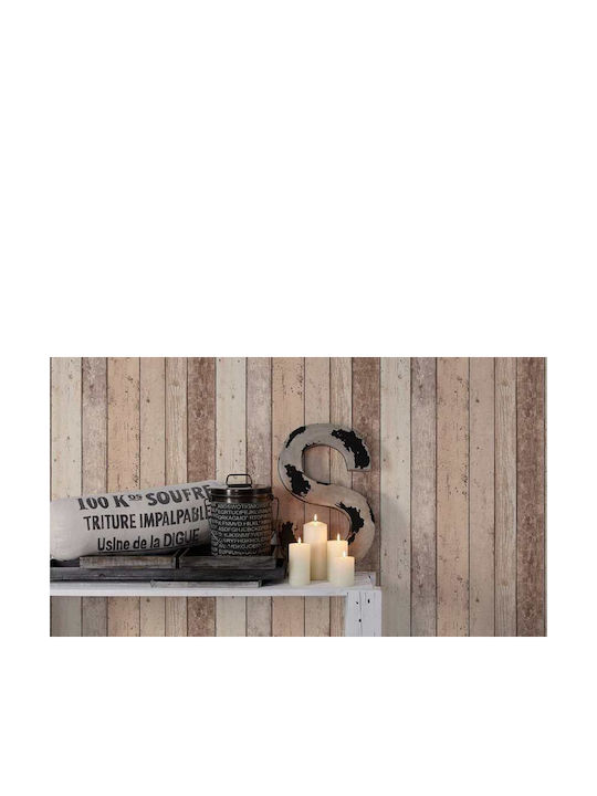 Tapete Wood Stone Vinyl Beige L1000xB53cm Waschbar 895110
