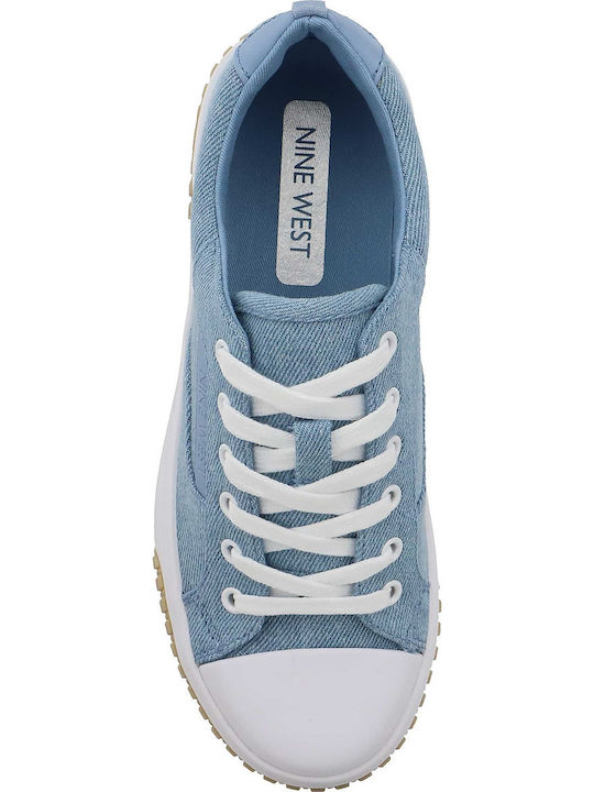 Adidași Flatforms Pentru Femei Albastru Deschis
