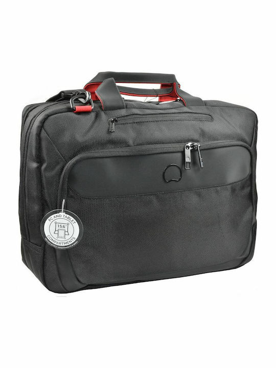 Delsey Parvis Plus Τσάντα Ώμου / Χειρός για Laptop 15.6" σε Μαύρο χρώμα