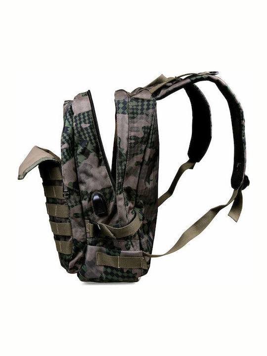 NOD Camo Τσάντα Πλάτης για Laptop 15.6" με Θύρα USB σε Πράσινο χρώμα