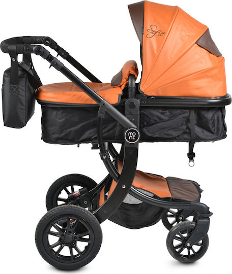 Moni Sofie Adjustable 2 in 1 Baby Stroller Suitable for Newborn Leather 11.5kg