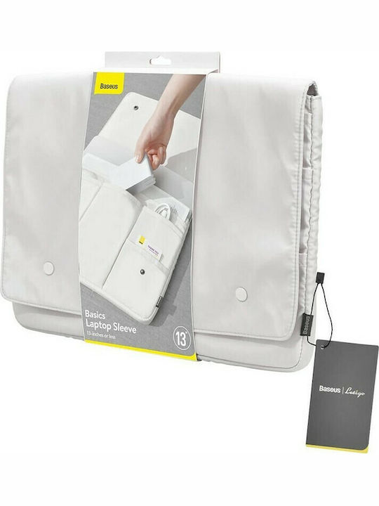 Baseus Basics Αδιάβροχη Θήκη για Laptop 13" σε Λευκό χρώμα