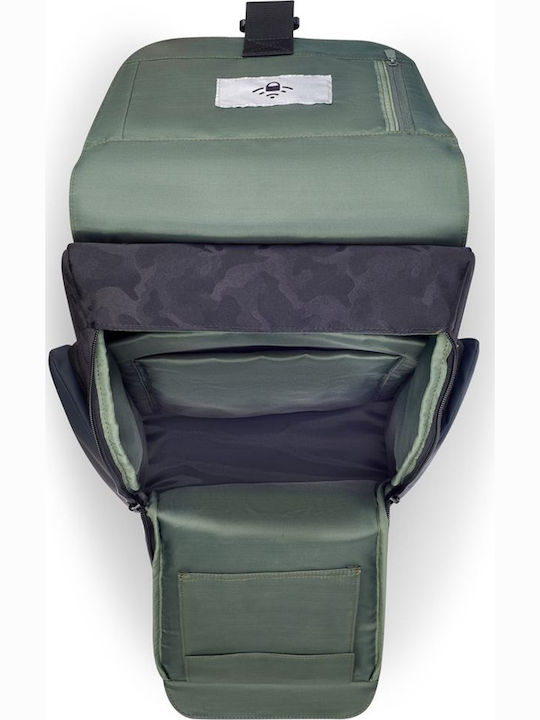 Delsey Securflap Водоустойчива Чанта Раница за лаптоп 15.6" в Черен цвят