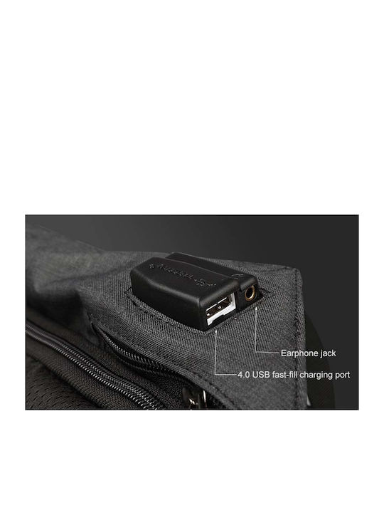 Tigernu T-B3599 Τσάντα Πλάτης για Laptop 15.6" με Θύρα USB σε Μαύρο χρώμα
