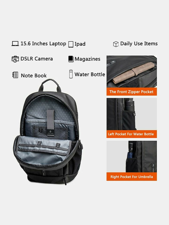Arctic Hunter B00386 Αδιάβροχη Τσάντα Πλάτης για Laptop 15.6" σε Γκρι χρώμα