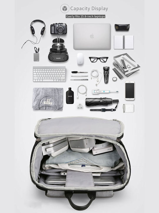Mark Ryden MR6545 Rucsac Impermeabil Pentru Laptop 15.6" Cu Port USB În Culoare Neagră
