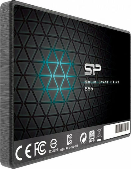 Silicon Power Slim S55 SSD 240GB τύπου 2.5'' με σύνδεση SATA III SP240GBSS3S55S25