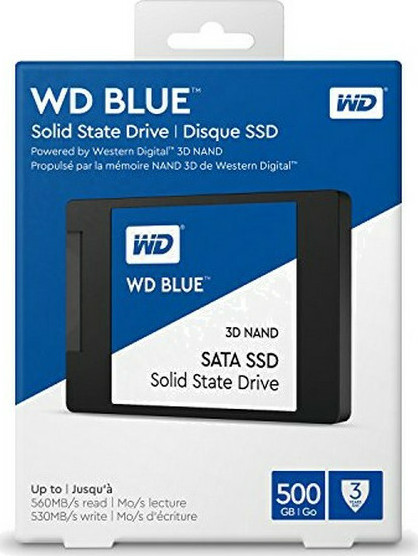 Western Digital SSD Albastru 3D 500GB Tip 2.5'' Cu Conexiune SATA