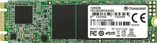 Transcend 820S SSD 120GB τύπου M.2 με σύνδεση SATA III TS120GMTS820S