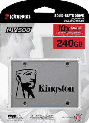 Kingston UV500 SSD 240GB τύπου 2.5'' με σύνδεση SATA III SUV500/240G