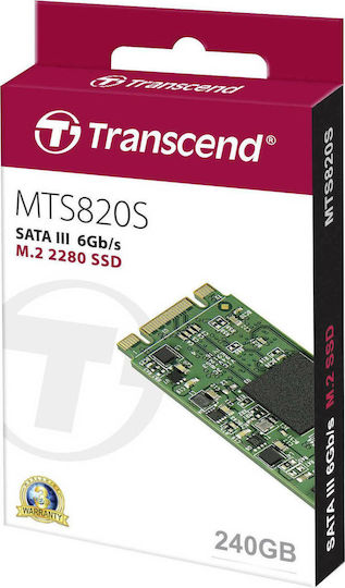 Transcend MTS820s SSD 240GB τύπου M.2 με σύνδεση SATA III TS240GMTS820S