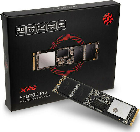 Adata XPG SX8200 Pro SSD 512GB Тип M.2 Със Свързване PCI Express 3.0 ASX8200PNP-512GT-C