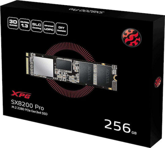 Adata XPG SX8200 Pro SSD 256GB τύπου M.2 με σύνδεση PCI Express 3.0 ASX8200PNP-256GT-C