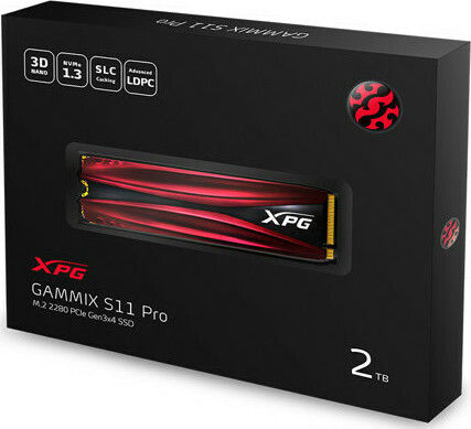 Adata XPG Gammix S11 Pro SSD 512GB τύπου M.2 με σύνδεση PCI Express 3.0 και Ψύκτρα AGAMMIXS11P-512GT-C