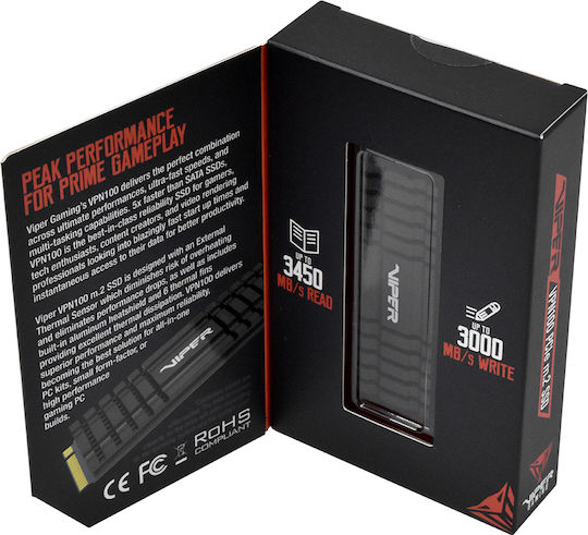 Patriot Viper VPN100 SSD 1TB τύπου M.2 με σύνδεση PCI Express 3.0 και Ψύκτρα VPN100-1TBM28H