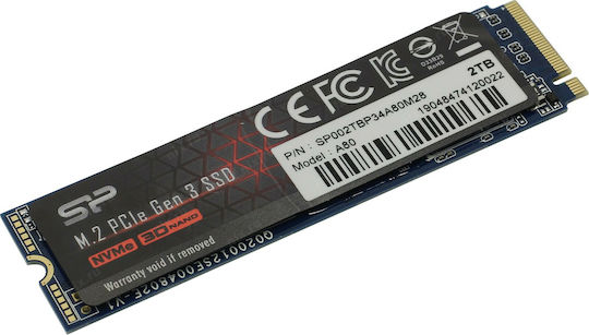 Silicon Power P34A80 SSD 2TB τύπου M.2 με σύνδεση PCI Express 3.0 SP002TBP34A80M28