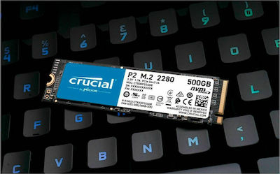 Crucial P2 SSD 500ГБ M.2 NVMe PCI Express 3.0 CT500P2SSD8