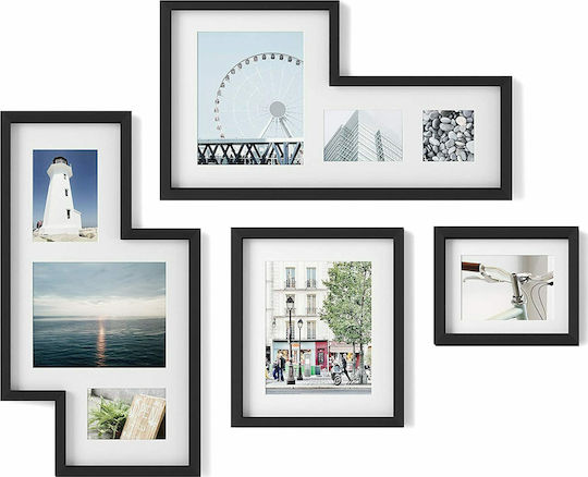 Umbra Mingle Gallery Κορνίζα Τοίχου Πλαστική με Μαύρο Πλαίσιο 4τμχ
