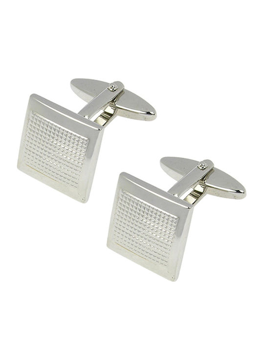Ascot Cufflinks from Steel in Silver Color