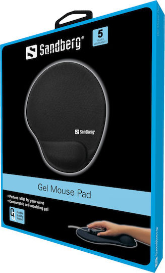 Sandberg Gel Mouse Pad (230mm) with Wrist Support Black 520-23