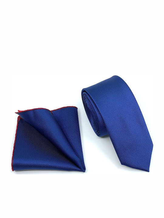 Legend Accessories Herren Krawatten Set Seide Monochrom in Marineblau Farbe