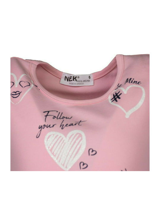 Nek Kids Wear 21- Mädchen Kleid Ärmellos Rosa