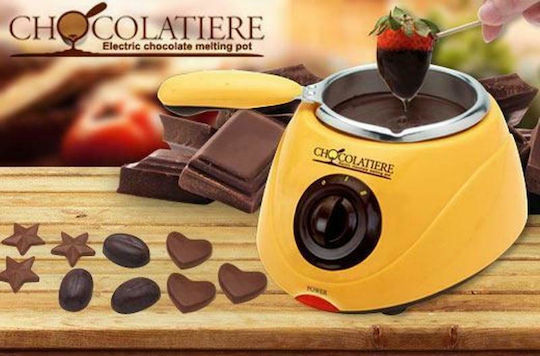 Electric Fondue Pot for 2 Persons Yellow 25W 19x10x14.5cm