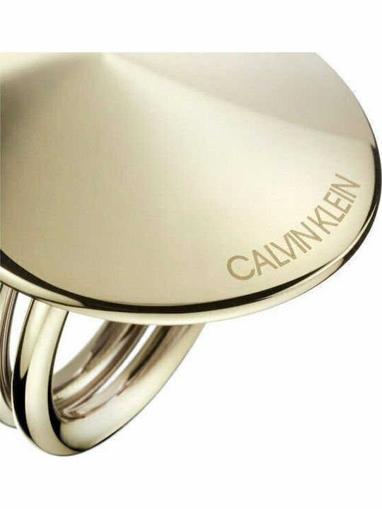 Calvin Klein Damen Ring aus Stahl Vergoldet